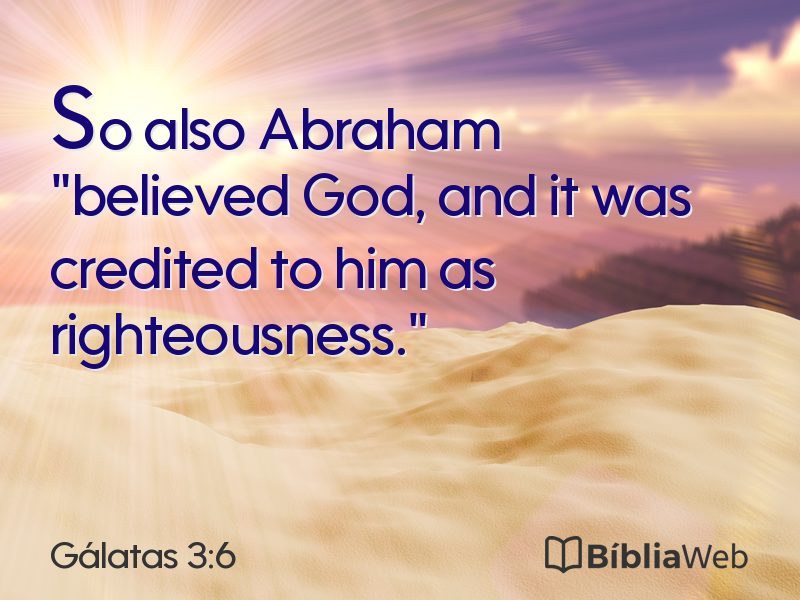 Gálatas 3:6 em imagem para compartilhar