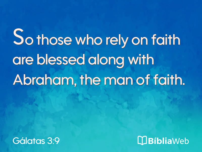 Gálatas 3:9 em imagem para compartilhar