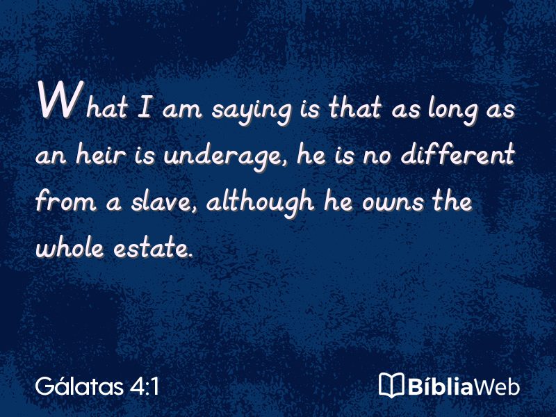 Gálatas 4:1 em imagem para compartilhar