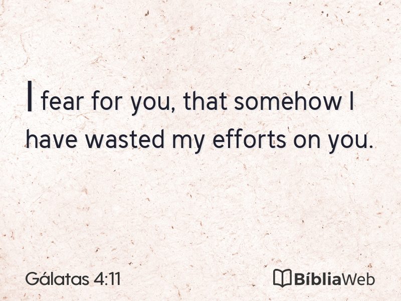 Gálatas 4:11 em imagem para compartilhar