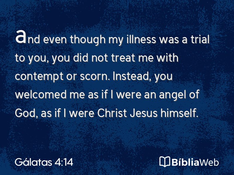 Gálatas 4:14 em imagem para compartilhar