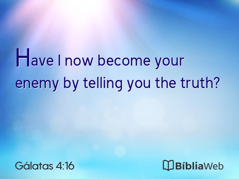 Gálatas 4:16 em imagem para compartilhar