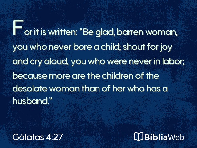 Gálatas 4:27 em imagem para compartilhar