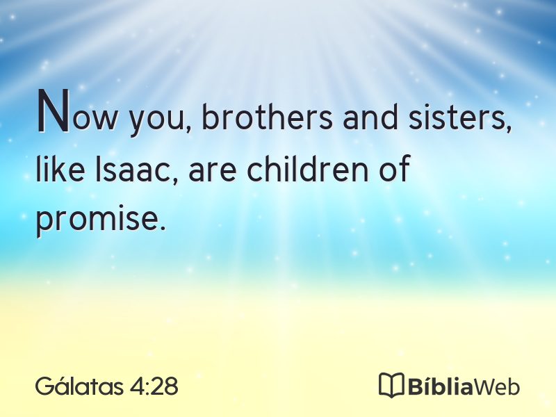Gálatas 4:28 em imagem para compartilhar