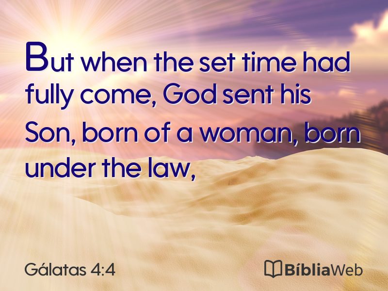 Gálatas 4:4 em imagem para compartilhar