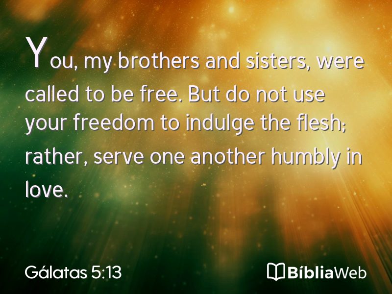 Gálatas 5:13 em imagem para compartilhar