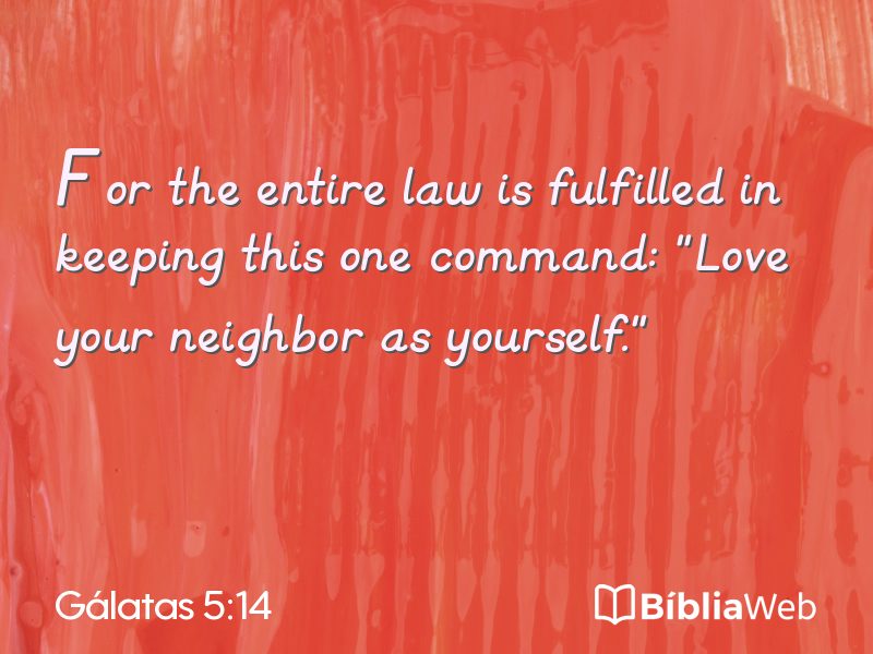 Gálatas 5:14 em imagem para compartilhar