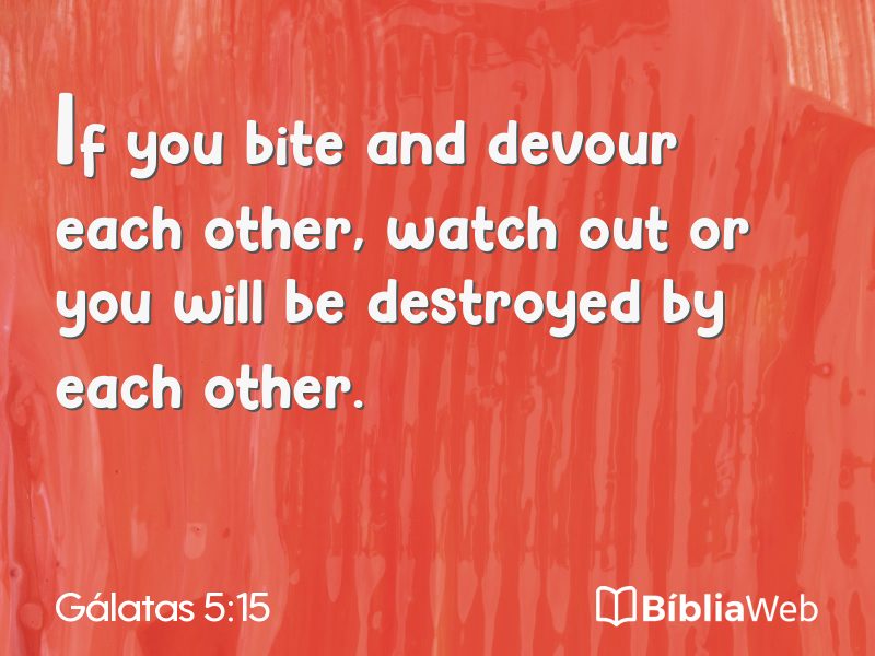 Gálatas 5:15 em imagem para compartilhar