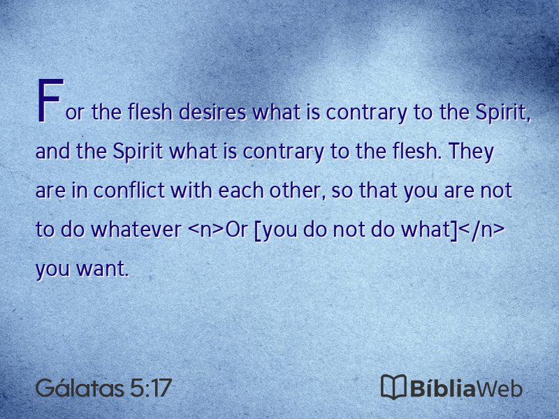 Gálatas 5:17 em imagem para compartilhar