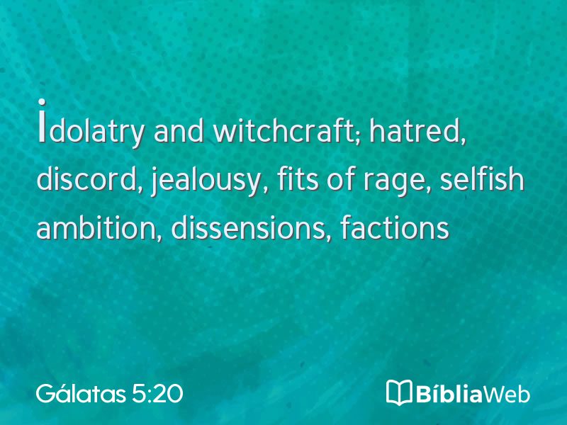 Gálatas 5:20 em imagem para compartilhar