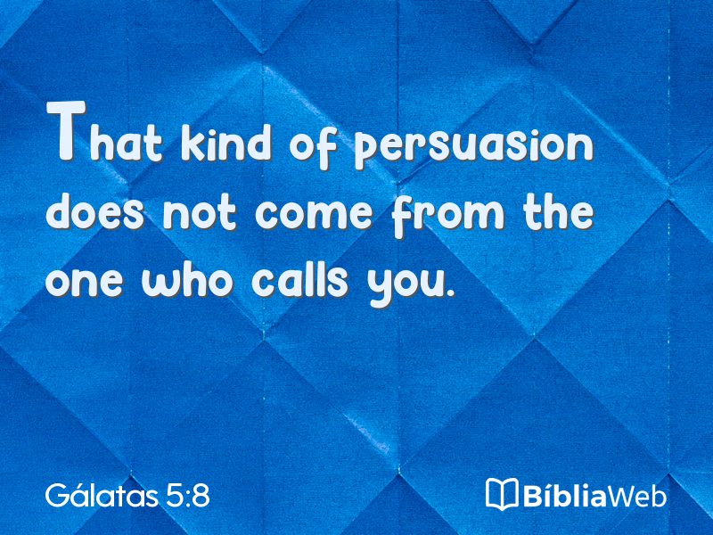 Gálatas 5:8 em imagem para compartilhar