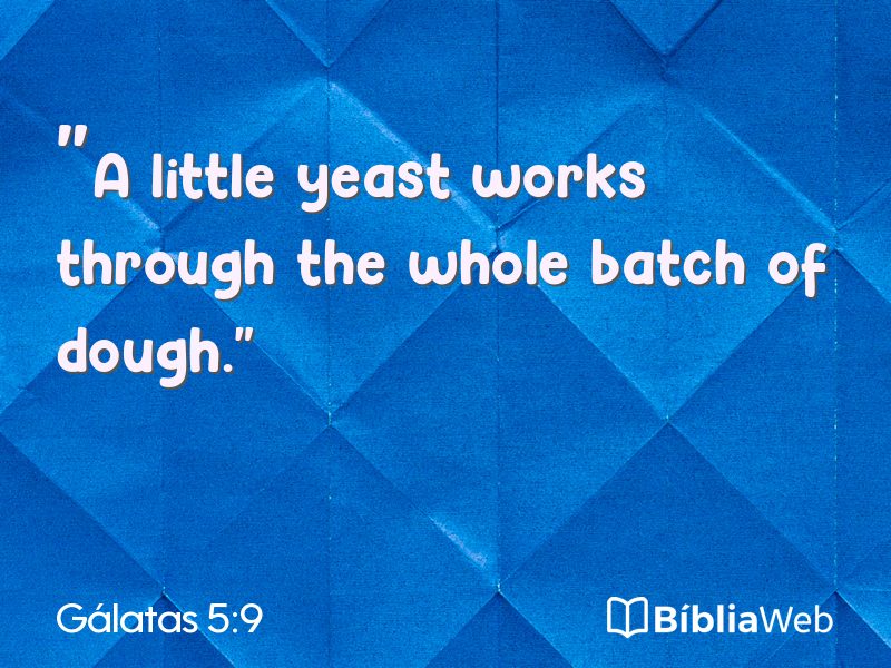 Gálatas 5:9 em imagem para compartilhar