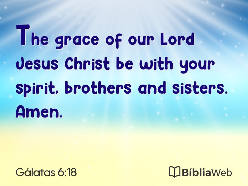 Gálatas 6:18 em imagem para compartilhar