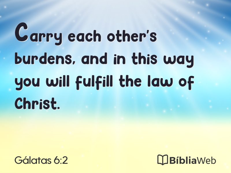 Gálatas 6:2 em imagem para compartilhar