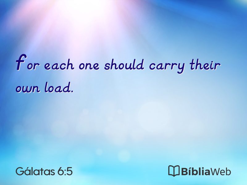 Gálatas 6:5 em imagem para compartilhar