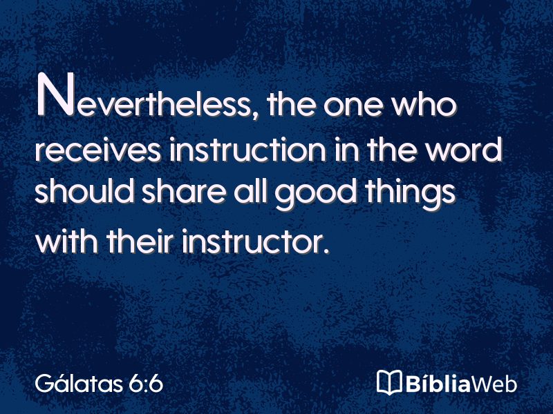 Gálatas 6:6 em imagem para compartilhar