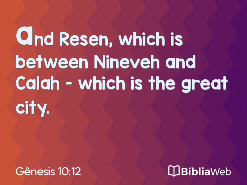 Gênesis 10:12 em imagem para compartilhar