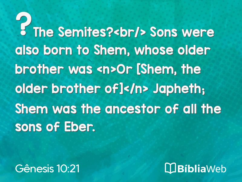 Gênesis 10:21 em imagem para compartilhar