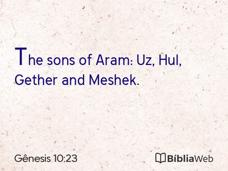 Gênesis 10:23 em imagem para compartilhar