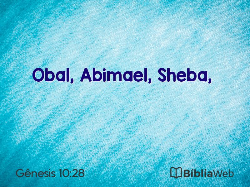 Gênesis 10:28 em imagem para compartilhar