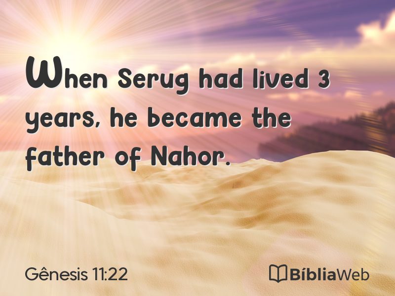 Gênesis 11:22 em imagem para compartilhar
