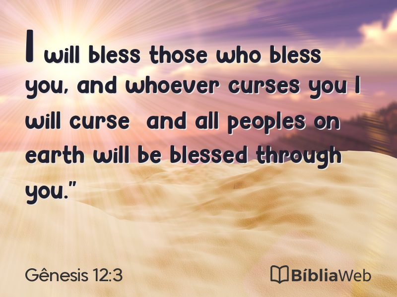 Gênesis 12:3 em imagem para compartilhar