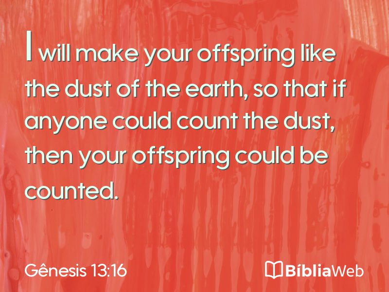 Gênesis 13:16 em imagem para compartilhar