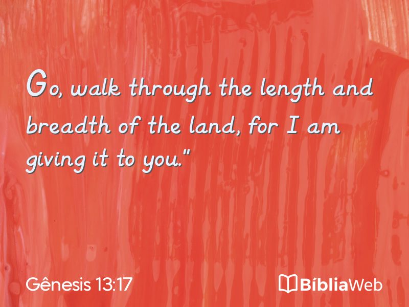 Gênesis 13:17 em imagem para compartilhar