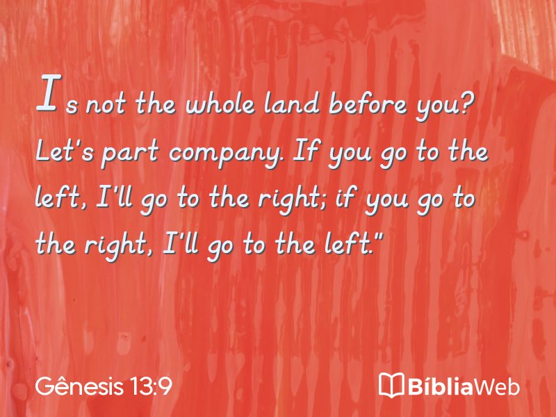 Gênesis 13:9 em imagem para compartilhar