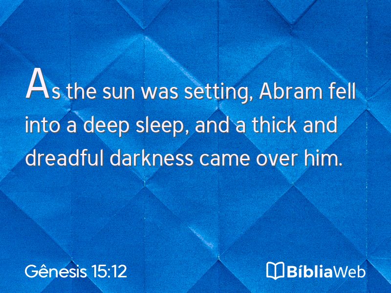 Gênesis 15:12 em imagem para compartilhar