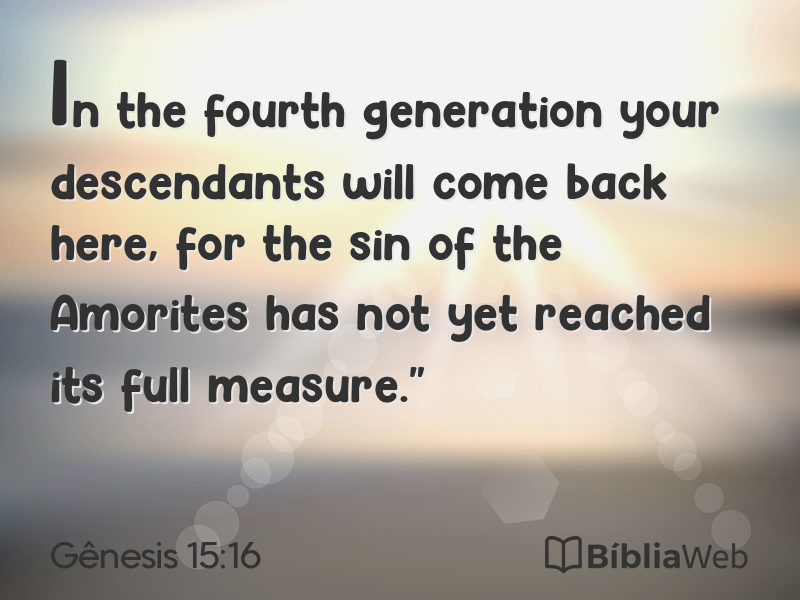 Gênesis 15:16 em imagem para compartilhar