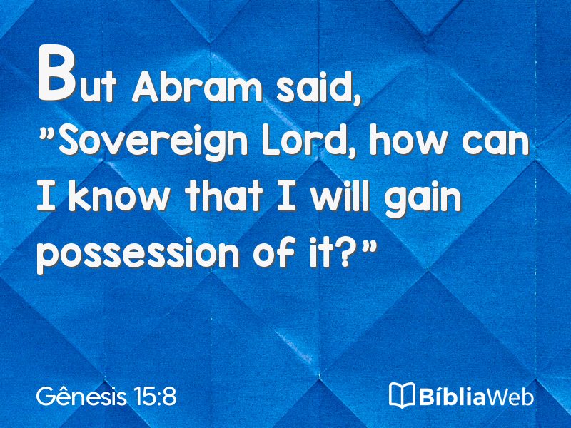 Gênesis 15:8 em imagem para compartilhar