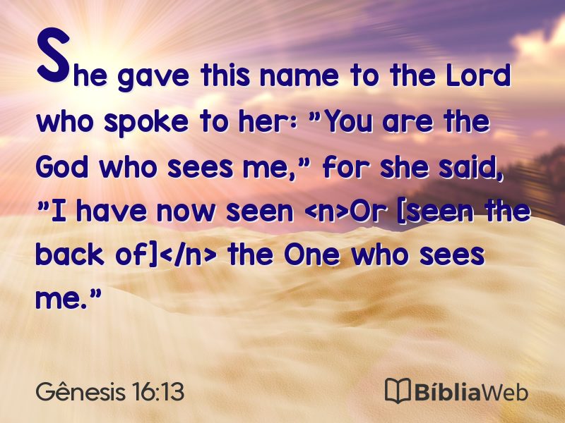 Gênesis 16:13 em imagem para compartilhar