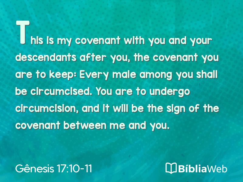 Gênesis 17:10-11 em imagem para compartilhar