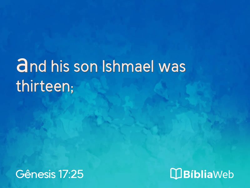 Gênesis 17:25 em imagem para compartilhar