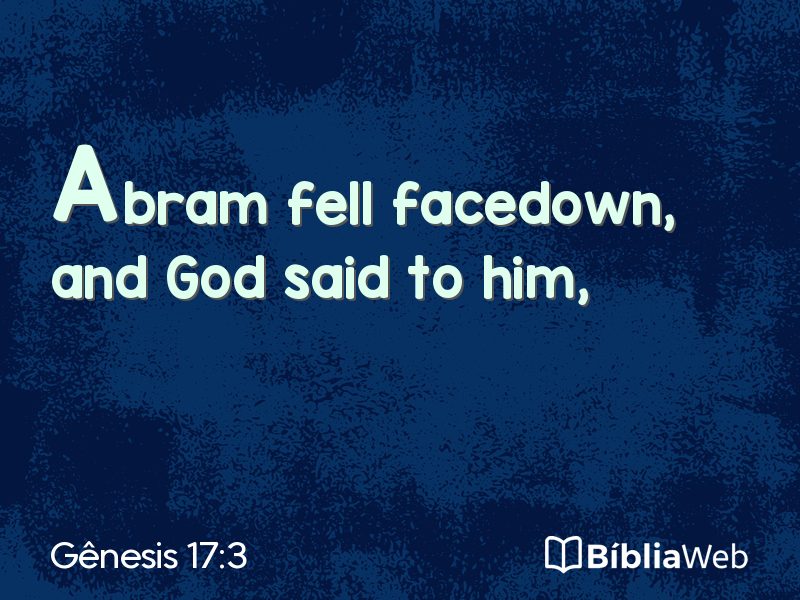 Gênesis 17:3 em imagem para compartilhar