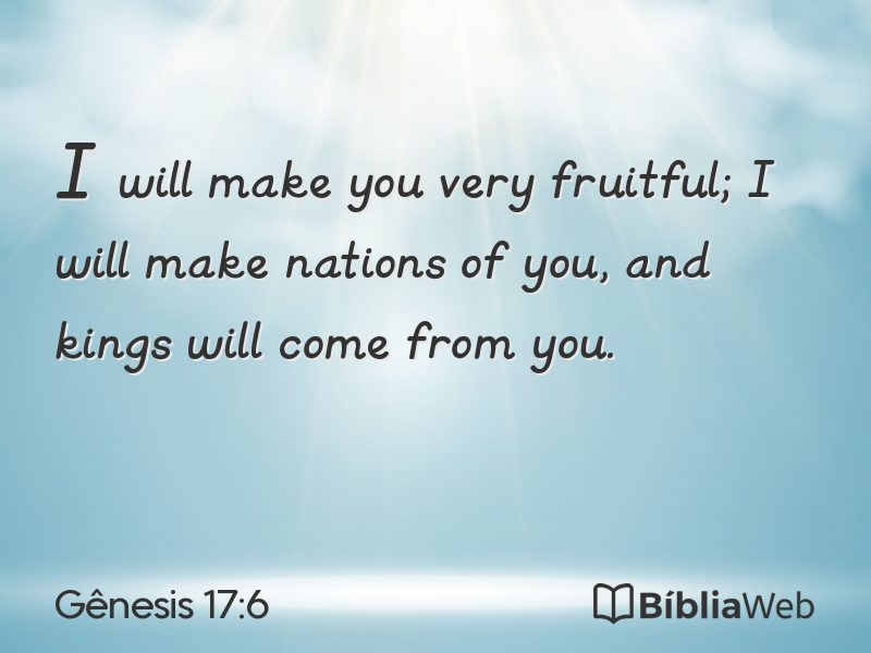 Gênesis 17:6 em imagem para compartilhar