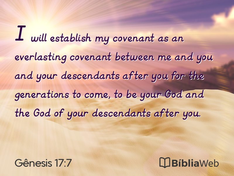 Gênesis 17:7 em imagem para compartilhar
