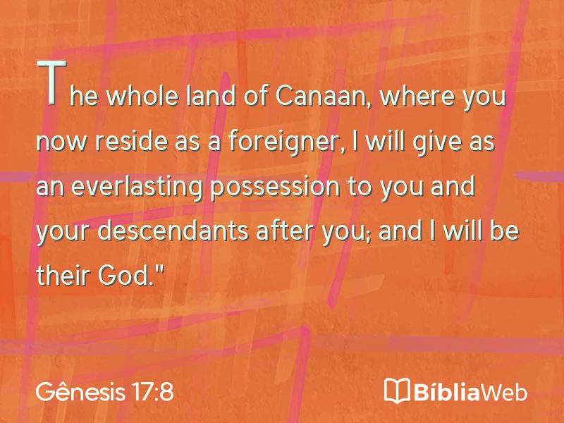 Gênesis 17:8 em imagem para compartilhar