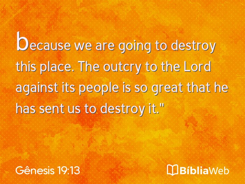 Gênesis 19:13 em imagem para compartilhar