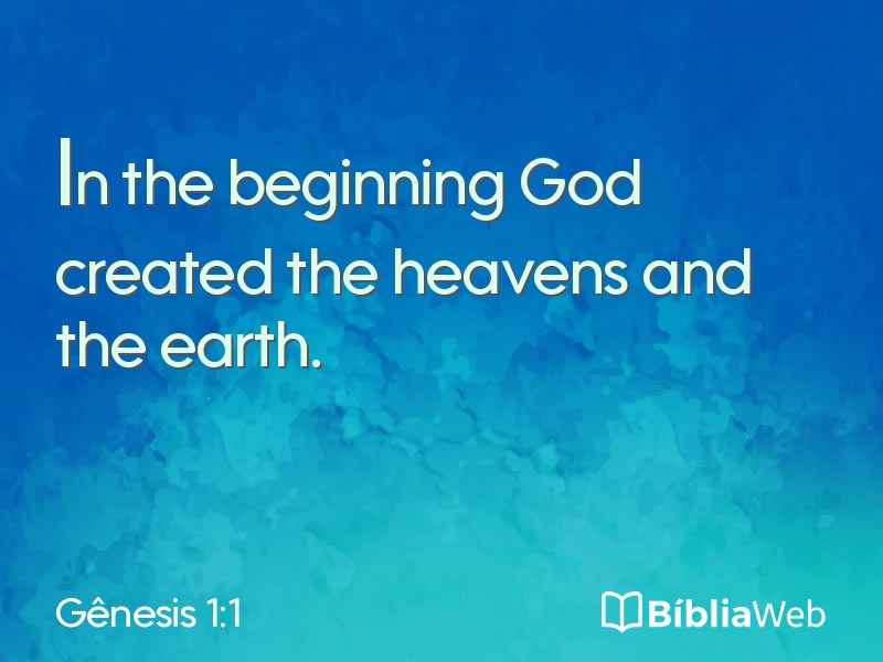 Gênesis 1:1 em imagem para compartilhar