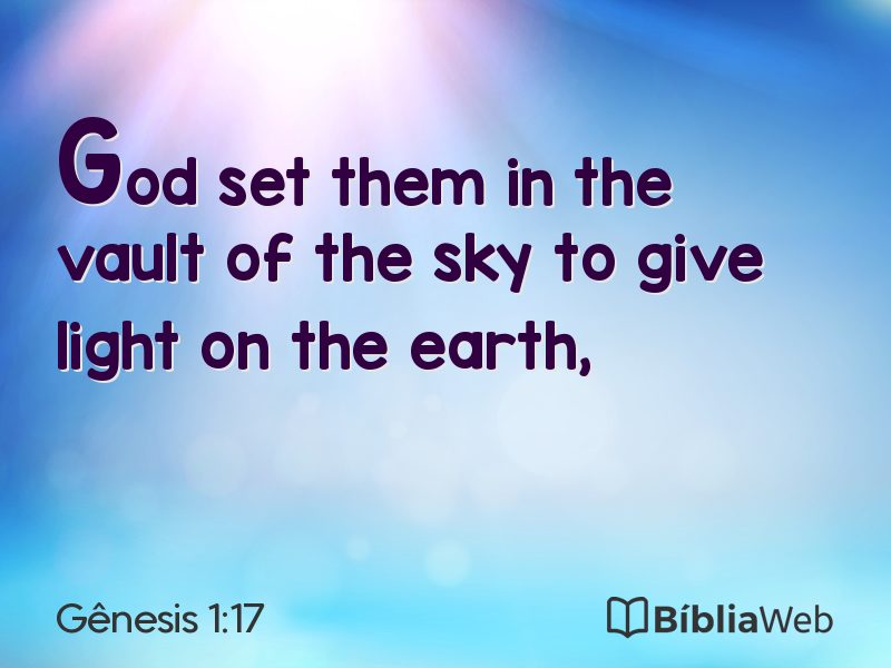 Gênesis 1:17 em imagem para compartilhar