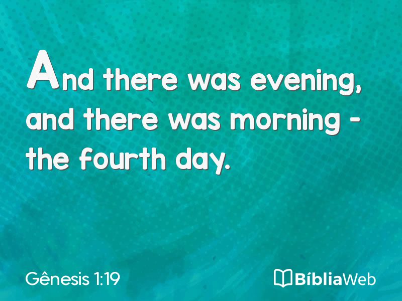 Gênesis 1:19 em imagem para compartilhar
