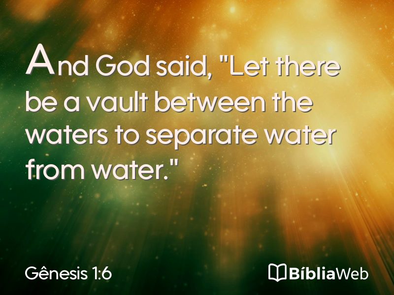 Gênesis 1:6 em imagem para compartilhar