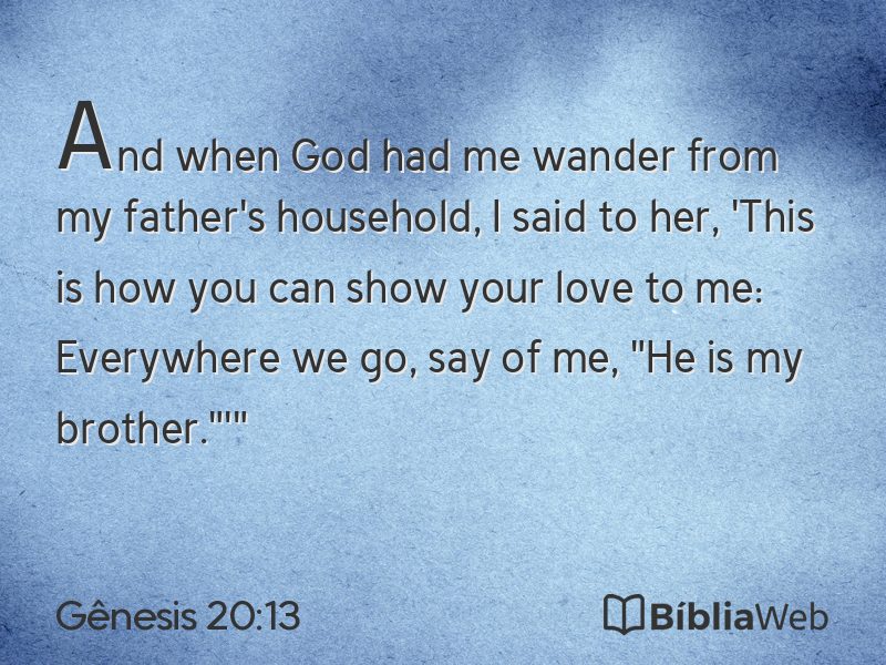 Gênesis 20:13 em imagem para compartilhar