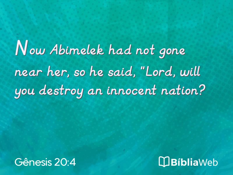 Gênesis 20:4 em imagem para compartilhar