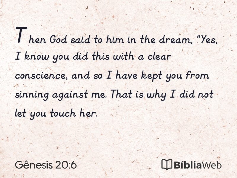 Gênesis 20:6 em imagem para compartilhar