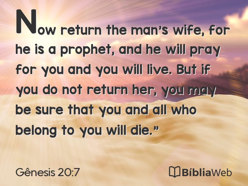 Gênesis 20:7 em imagem para compartilhar