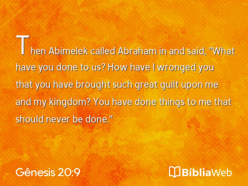 Gênesis 20:9 em imagem para compartilhar