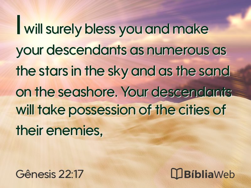 Gênesis 22:17 em imagem para compartilhar